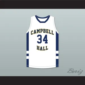Jabari Walker 34 Campbell Hall School Vikings White Basketball Jersey 2