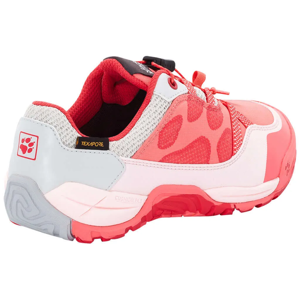 Jack Wolfskin Jungle Gym Texapore Low Kids Flamingo