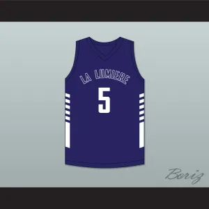 Jaden Ivey 5 La Lumiere School Lakers Navy Blue Basketball Jersey 1