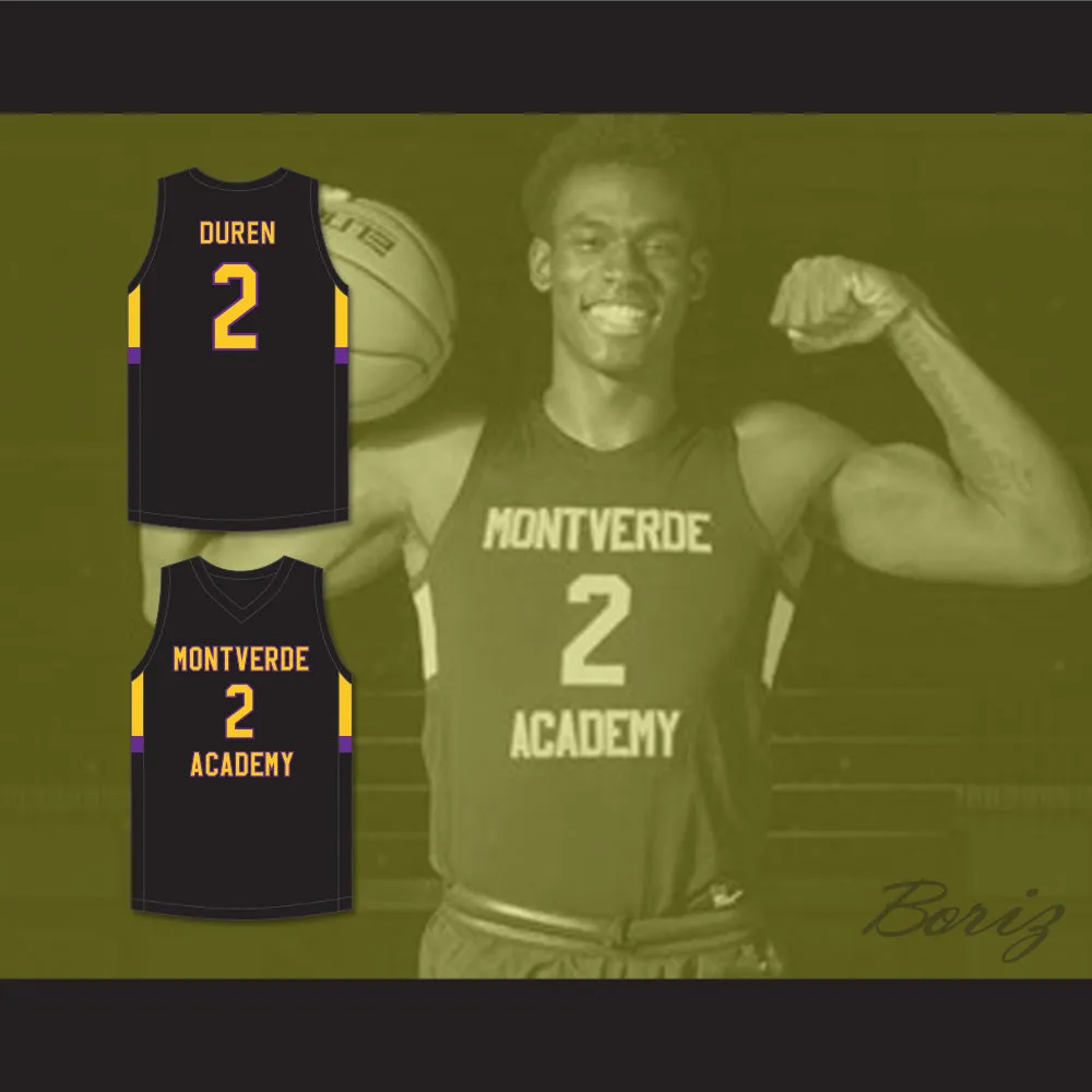 Jalen Duren 2 Montverde Academy Eagles Black Basketball Jersey 2