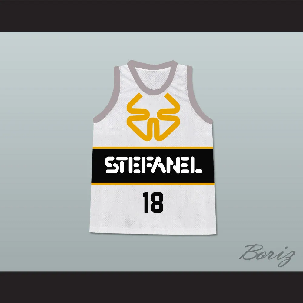 James Worthy 18 Stefanel Trieste Italian White Basketball Jersey