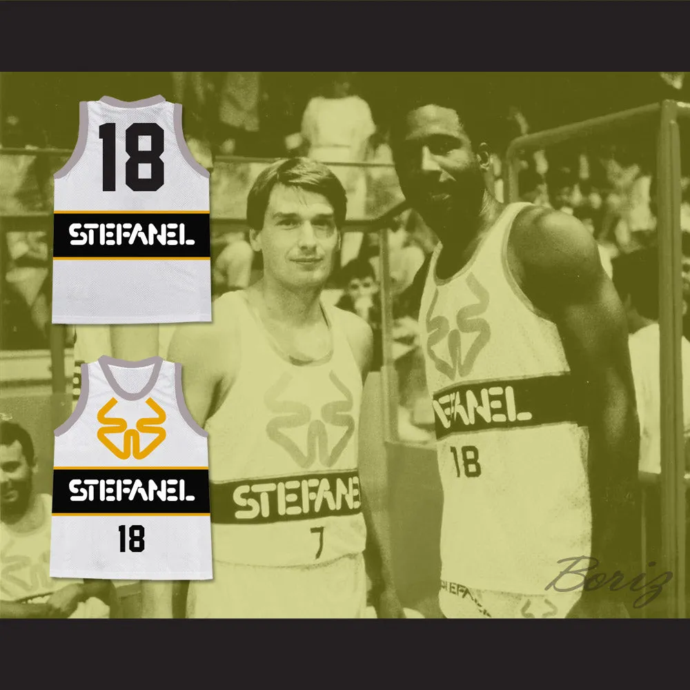 James Worthy 18 Stefanel Trieste Italian White Basketball Jersey