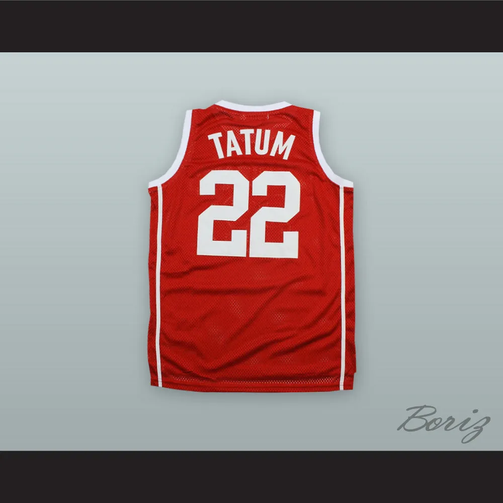 Jayson Tatum 22 Chaminade College Preparatory School Red Basketball Jersey