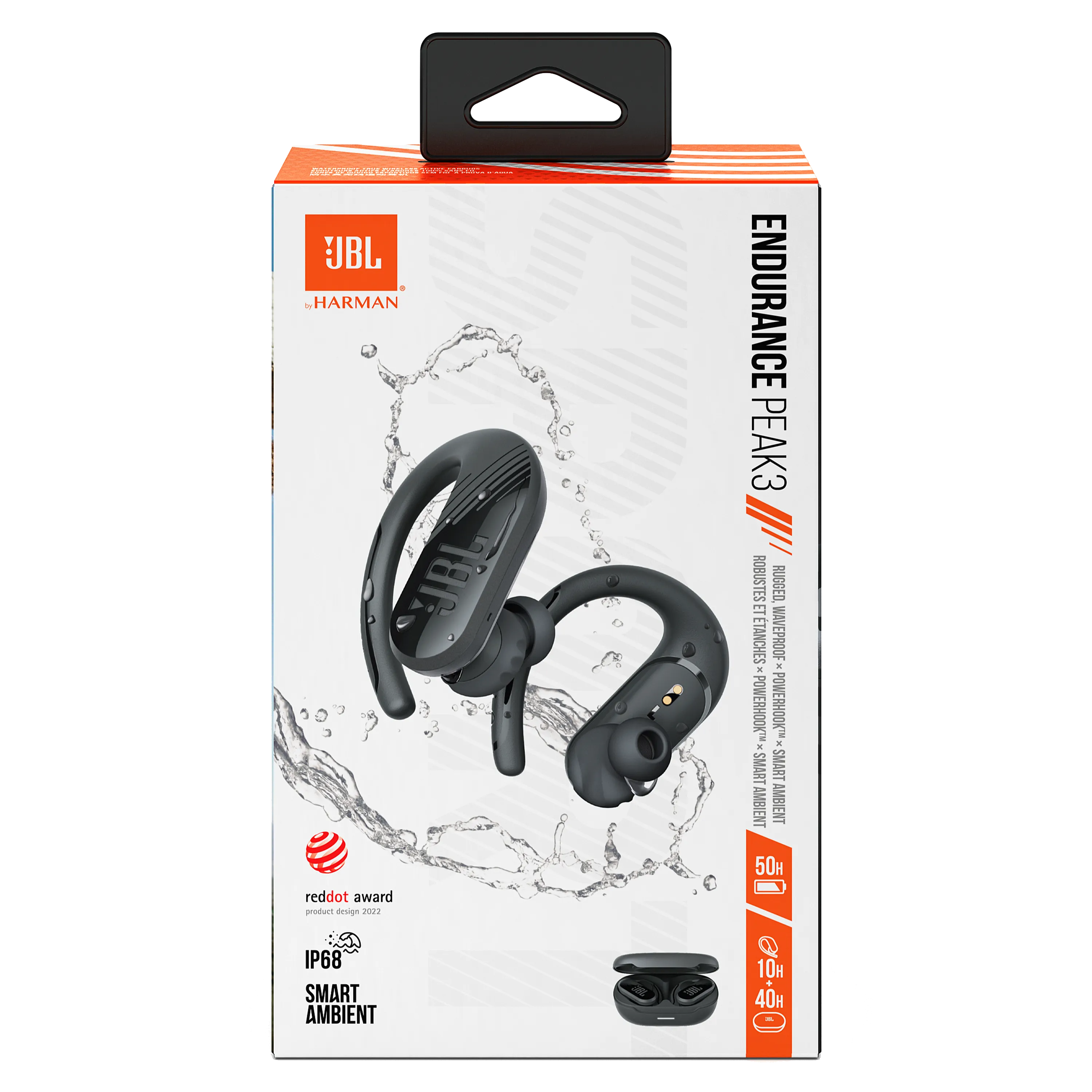 JBL - Endurance Peak III True Wireless Waterproof In Ear Headphones - Black