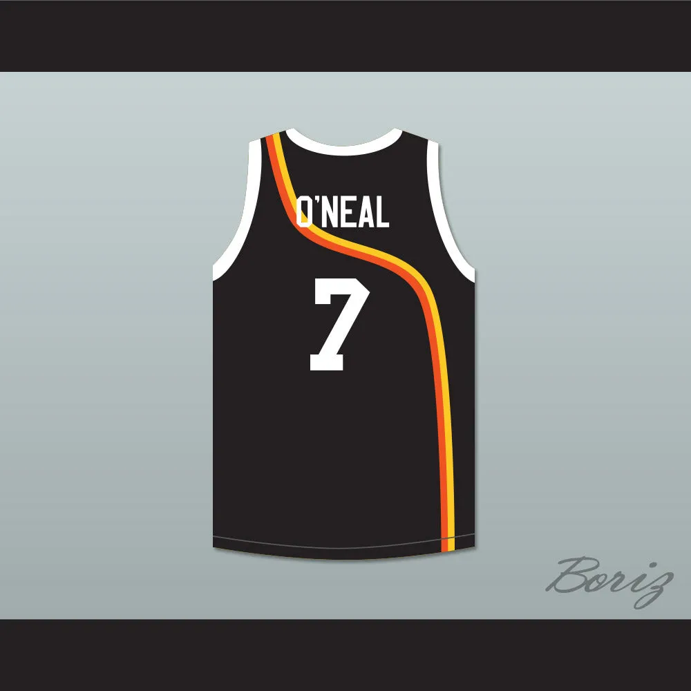 Jermaine O’Neal 7 Roswell Rayguns Black Basketball Jersey