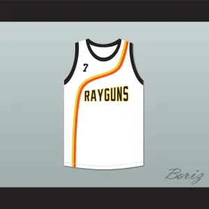 Jermaine O’Neal 7 Roswell Rayguns White Basketball Jersey