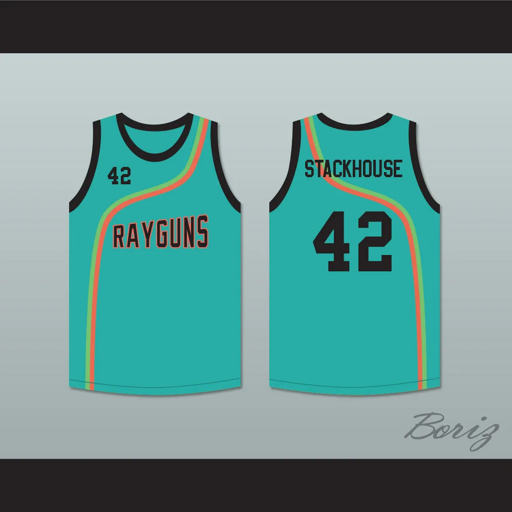 Jerry Stackhouse 42 Roswell Rayguns Teal Basketball Jersey