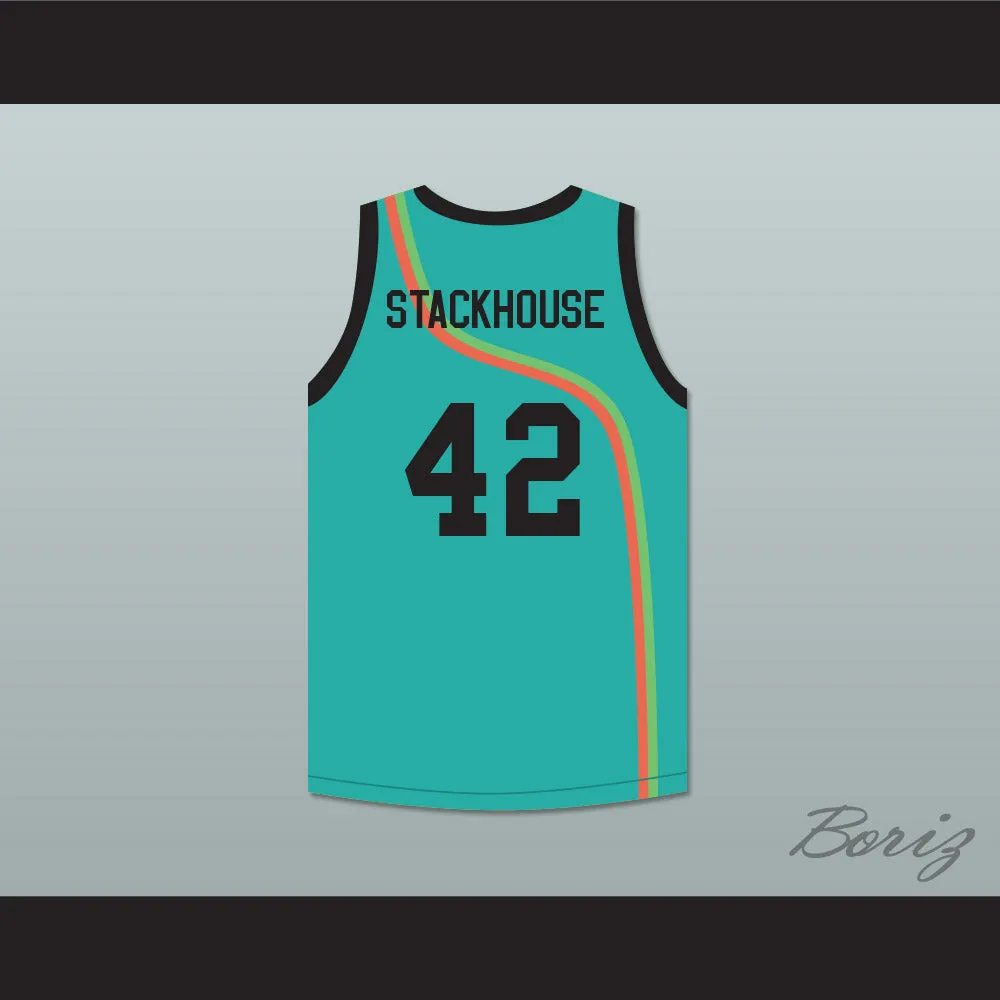 Jerry Stackhouse 42 Roswell Rayguns Teal Basketball Jersey