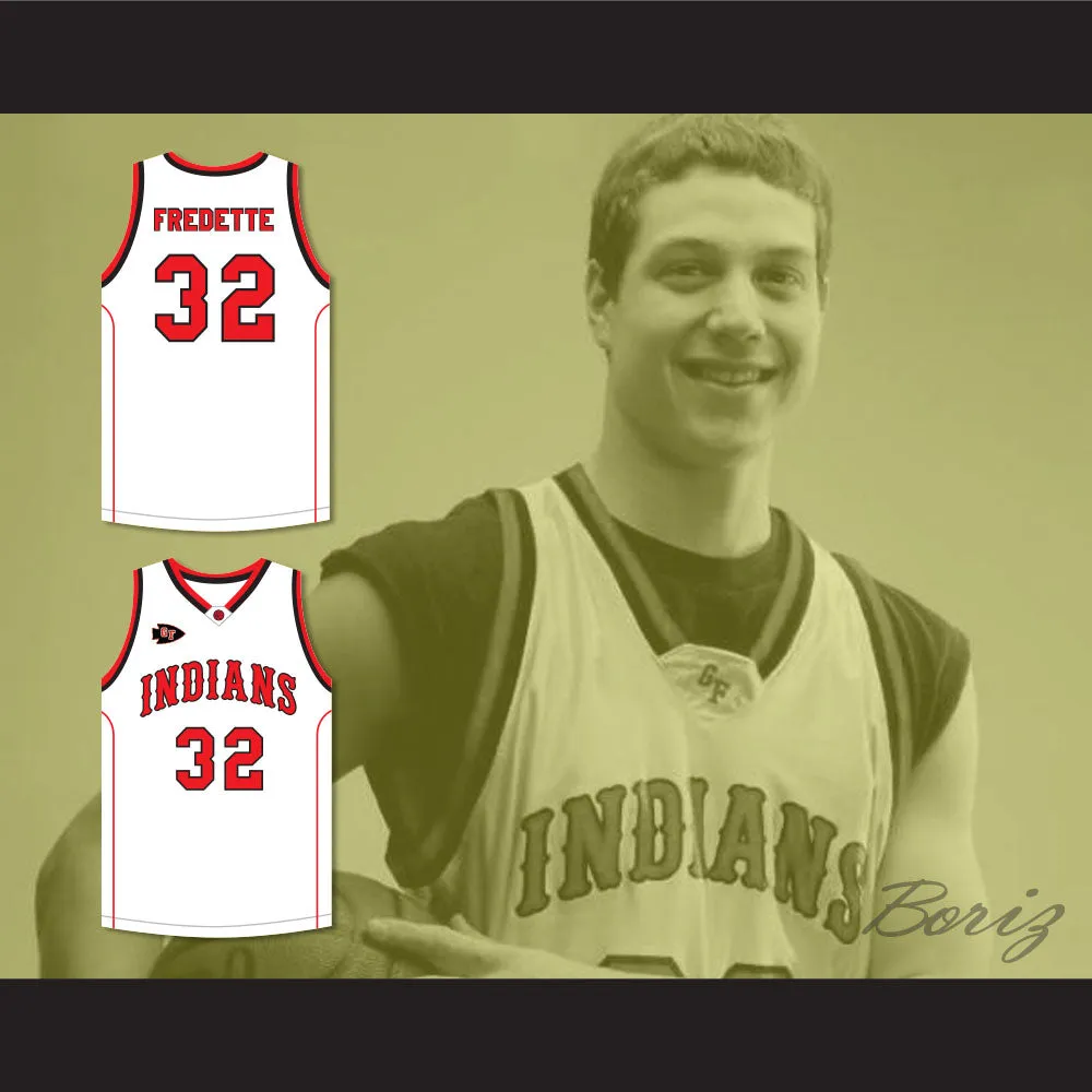 Jimmer Fredette 32 Glens Falls Indians Home Basketball Jersey with Patch