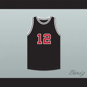 Jimmy Fallon 12 SNL Skit Black Basketball Jersey