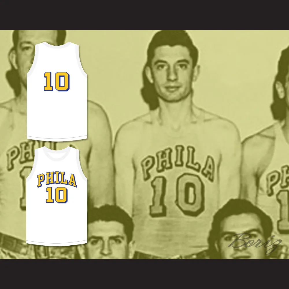 Joe Fulks 10 Philadelphia Warriors White Basketball Jersey 1