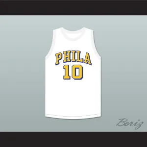 Joe Fulks 10 Philadelphia Warriors White Basketball Jersey 1