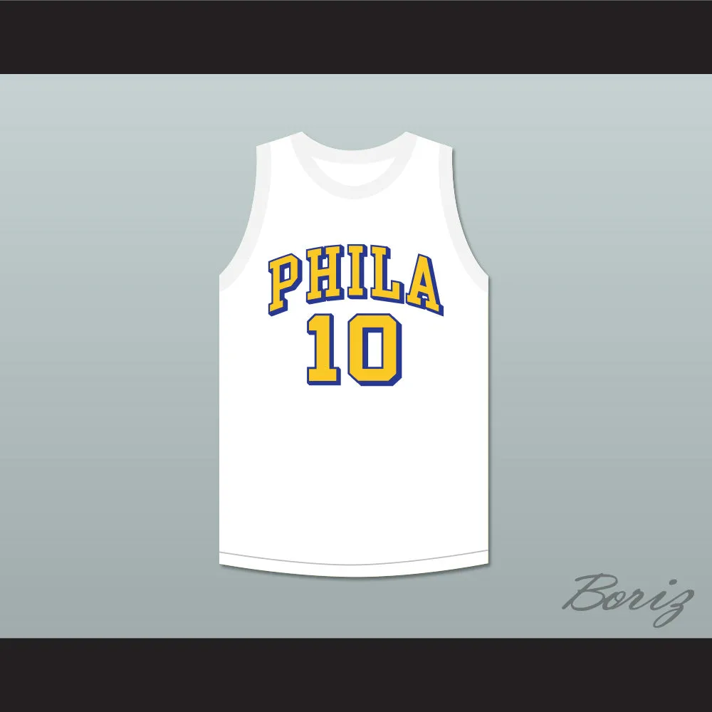 Joe Fulks 10 Philadelphia Warriors White Basketball Jersey 1