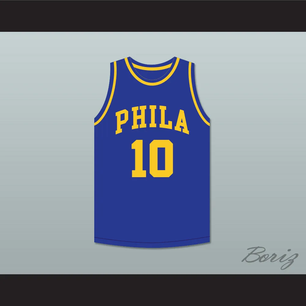 Joe Fulks 'Jumping Joe' 10 Philadelphia Warriors Blue Basketball Jersey 1