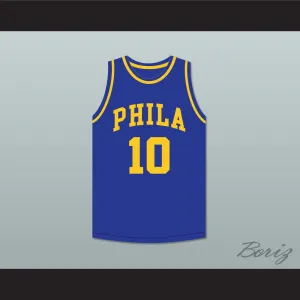 Joe Fulks 'Jumping Joe' 10 Philadelphia Warriors Blue Basketball Jersey 1