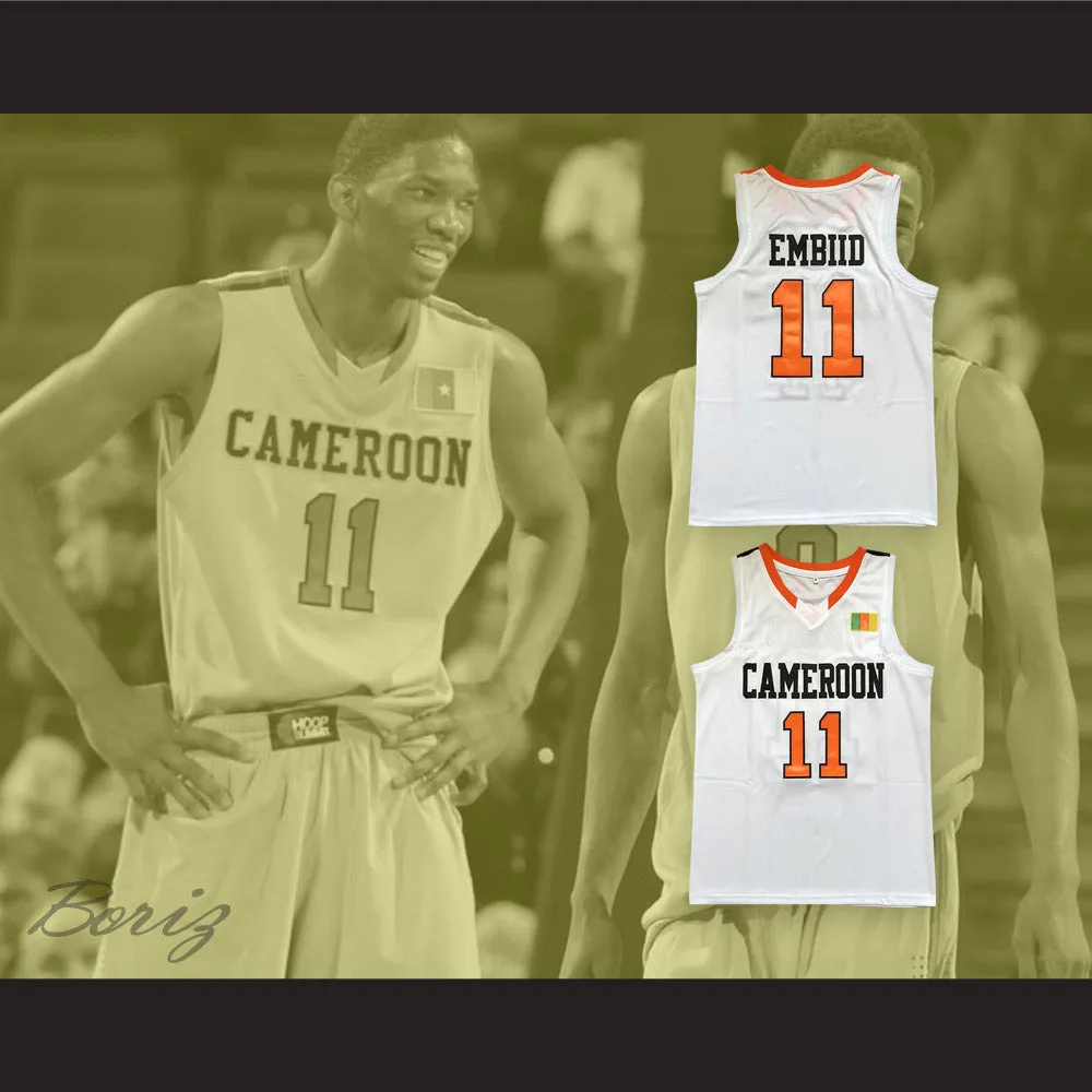 Joel Embiid 11 Cameroon White Basketball Jersey