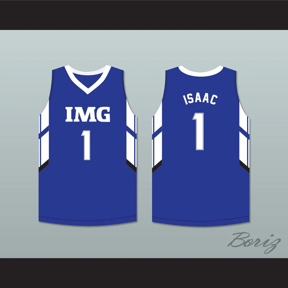 Jonathan Isaac 1 IMG Academy Blue Basketball Jersey