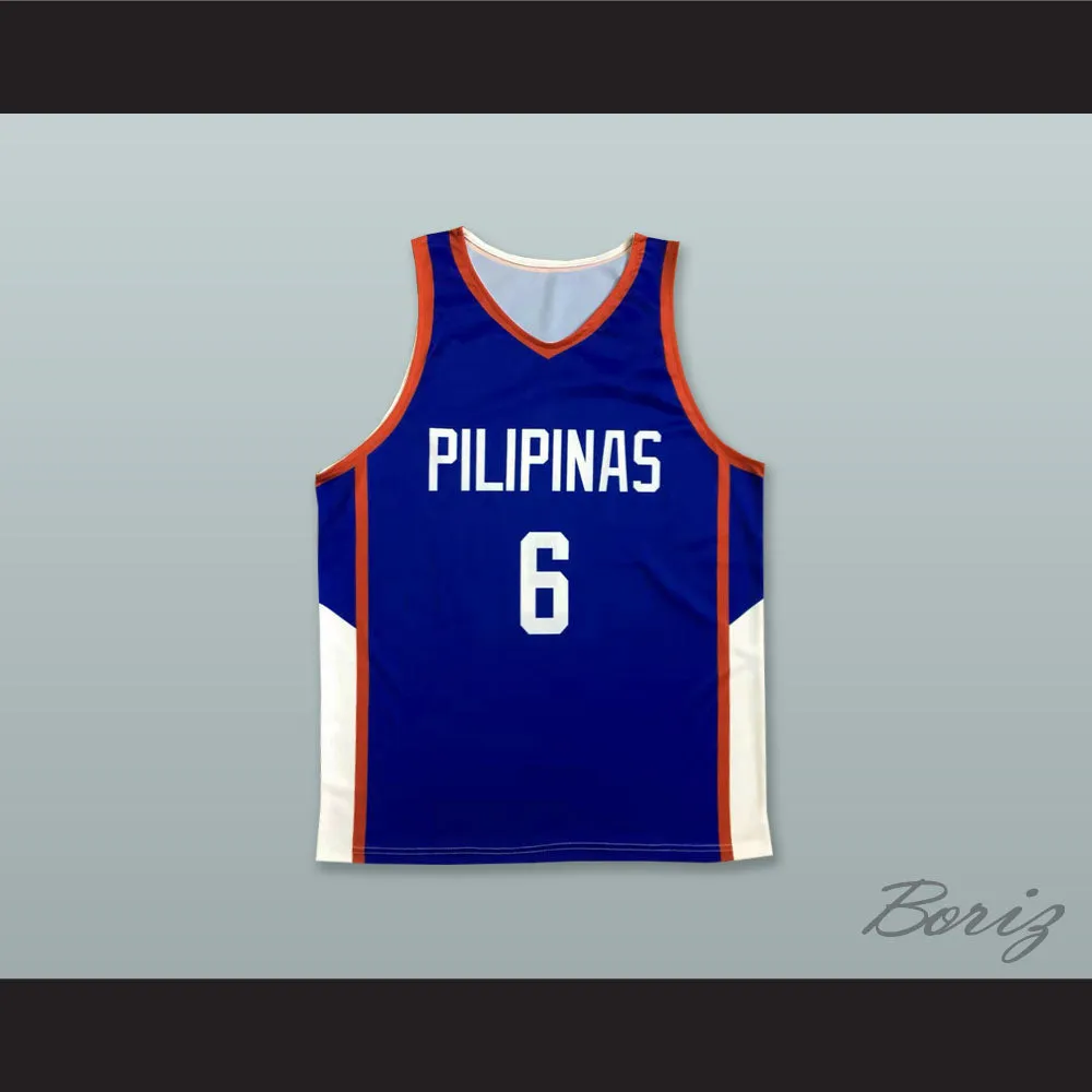 Jordan Clarkson 6 Philippines Blue Basketball Jersey