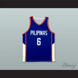 Jordan Clarkson 6 Philippines Blue Basketball Jersey