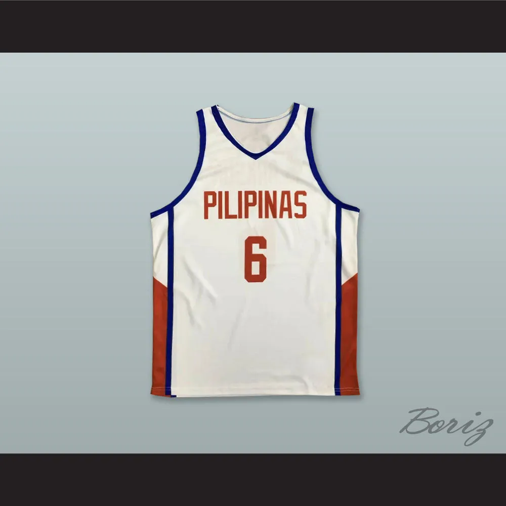Jordan Clarkson 6 Philippines White Basketball Jersey