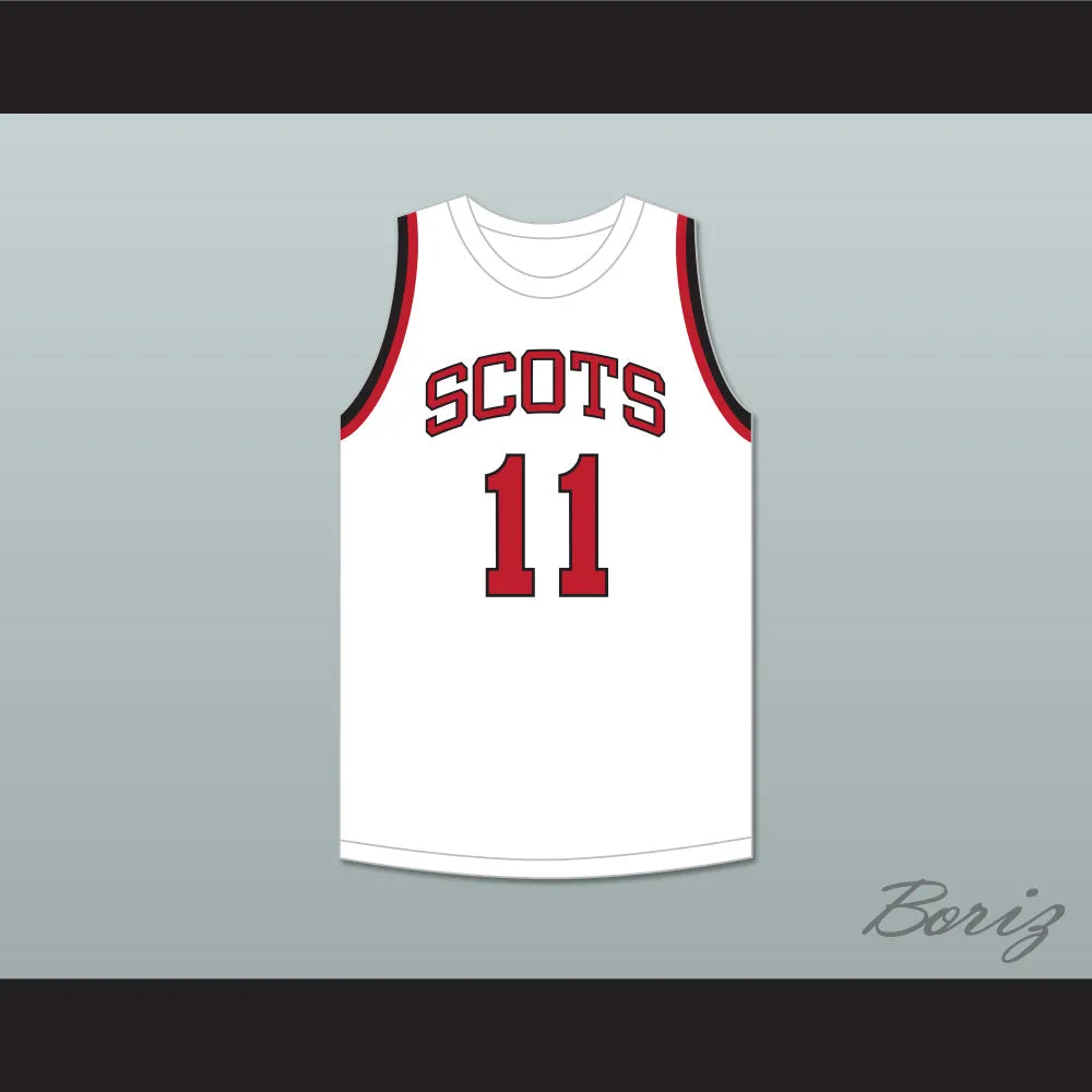 Josh Minott 11 Saint Andrew's School Scots White Basketball Jersey 1