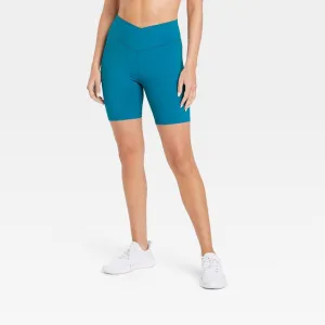Joylab Women's High-Rise Cross Front Bike Shorts 7" 84858298