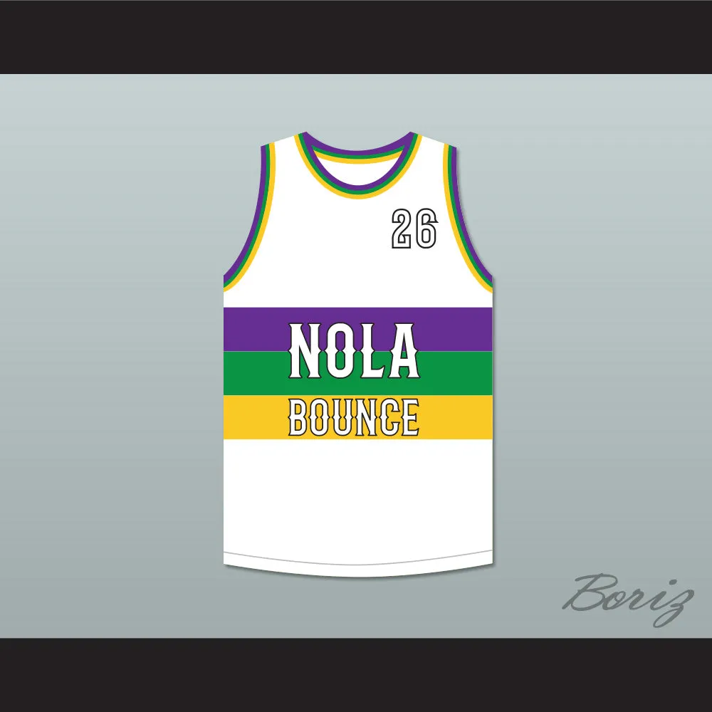 Juvenile 26 NOLA Bounce White Basketball Jersey
