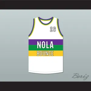 Juvenile 26 NOLA Bounce White Basketball Jersey