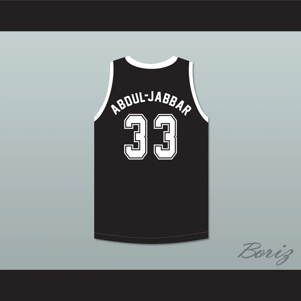 Kareem Abdul-Jabbar 33 The Archangel of Basketball Black Basketball Jersey Slam Dunk Ernest