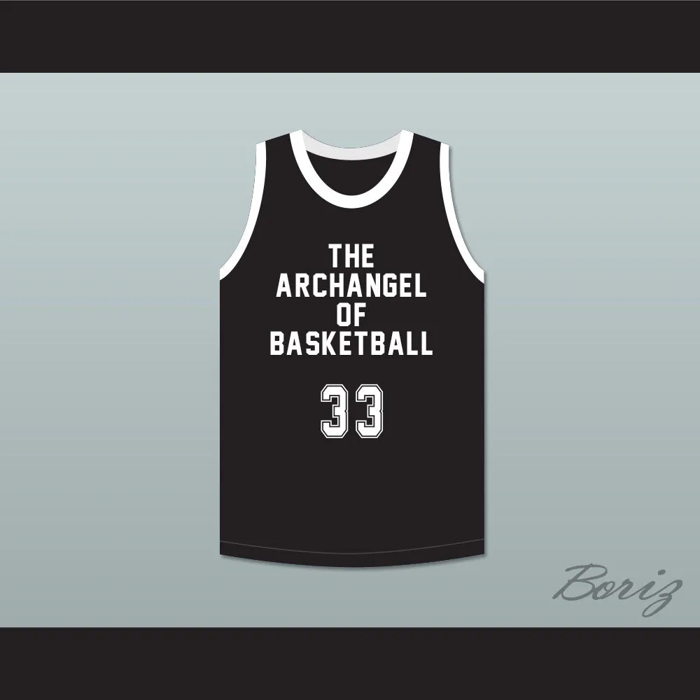 Kareem Abdul-Jabbar 33 The Archangel of Basketball Black Basketball Jersey Slam Dunk Ernest
