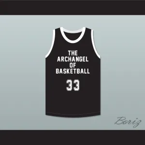 Kareem Abdul-Jabbar 33 The Archangel of Basketball Black Basketball Jersey Slam Dunk Ernest