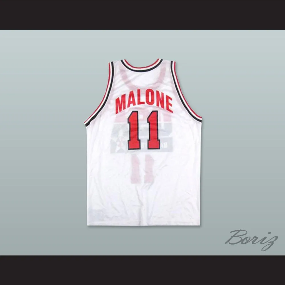 Karl Malone 11 USA Team Home Basketball Jersey