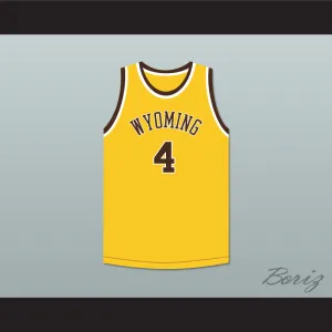 Ken Sailors 4 Wyoming Cowboys Yellow Basketball Jersey