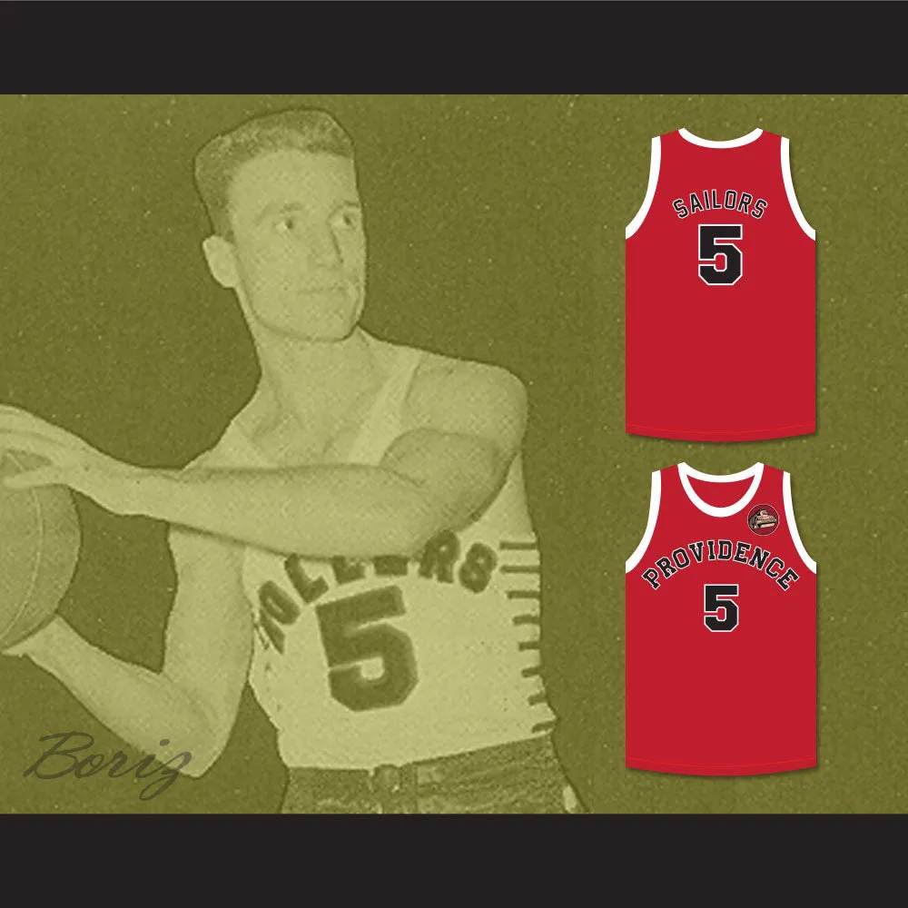 Kenny Sailors 5 Providence Steamrollers Red Basketball Jersey with Patch