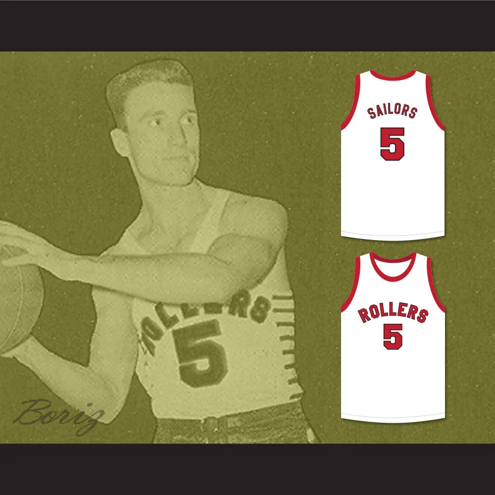 Kenny Sailors 5 Providence Steamrollers White Basketball Jersey 4