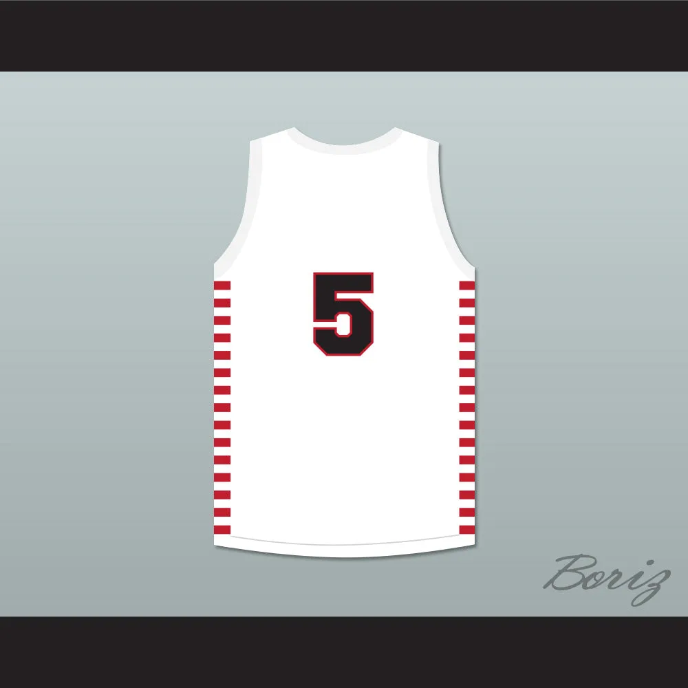 Kenny Sailors 5 Providence Steamrollers White Basketball Jersey