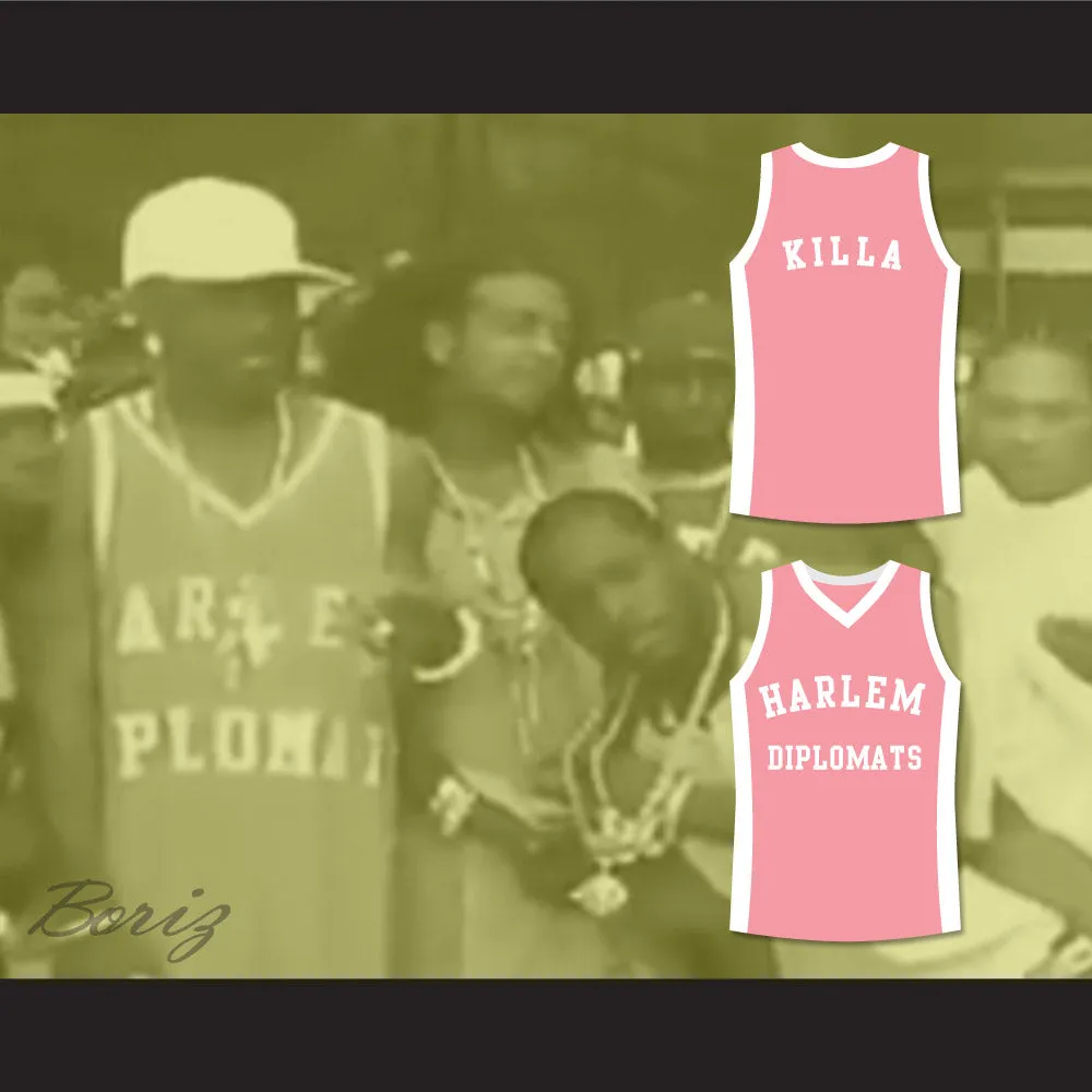 Killa Cam Harlem Diplomats Pink Basketball Jersey