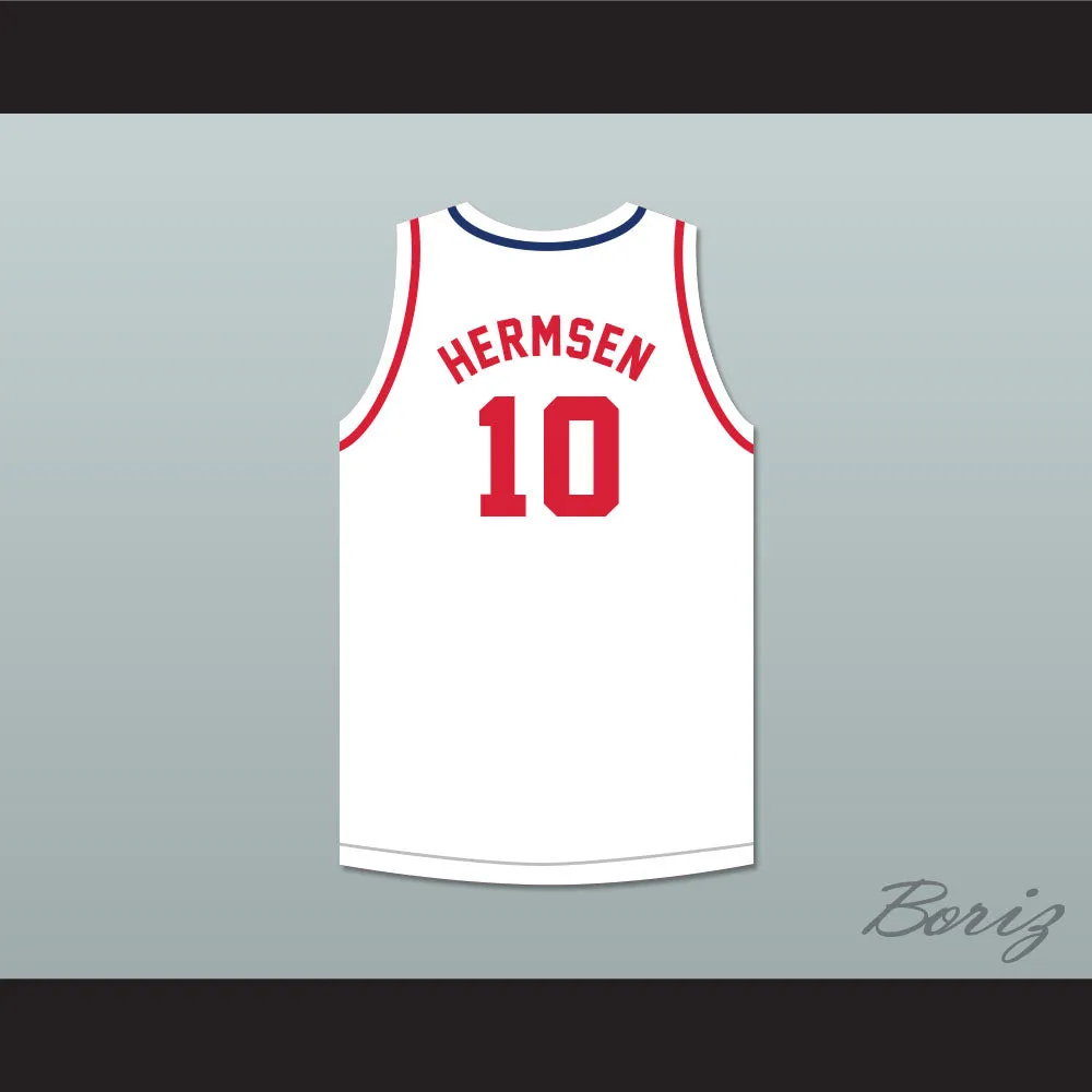 Kleggie Hermsen 10 Indianapolis Olympians White Basketball Jersey