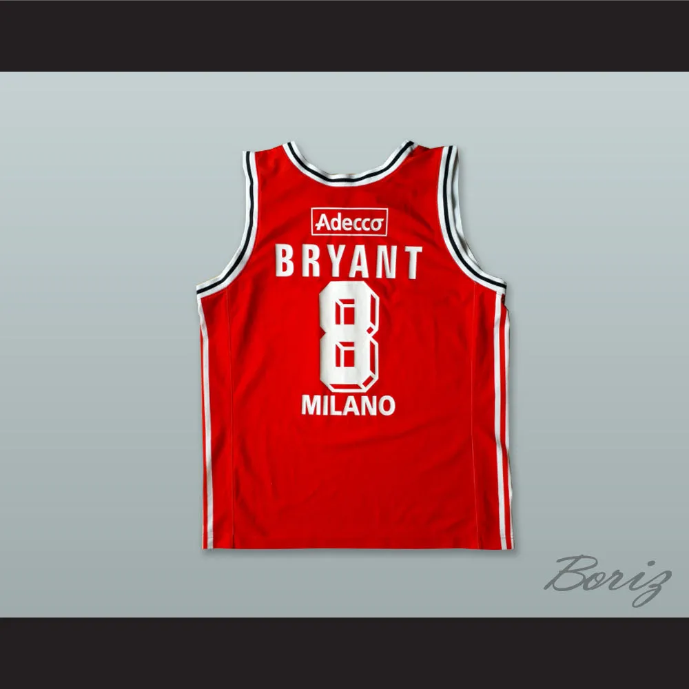 Kobe Bryant 8 Olimpia Milano Red Basketball Jersey