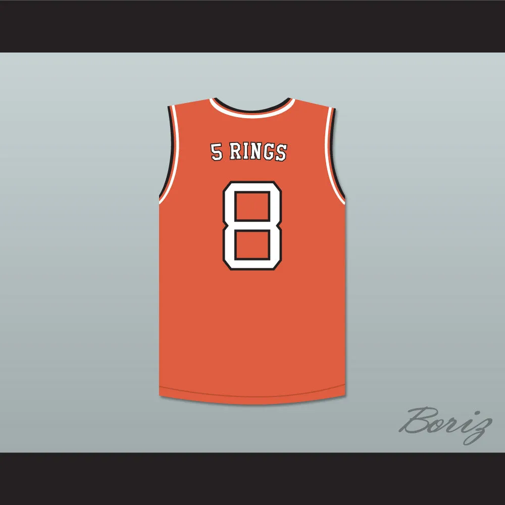 Kobe Bryant 8 "5 Rings" Rucker Park Basketball Jersey