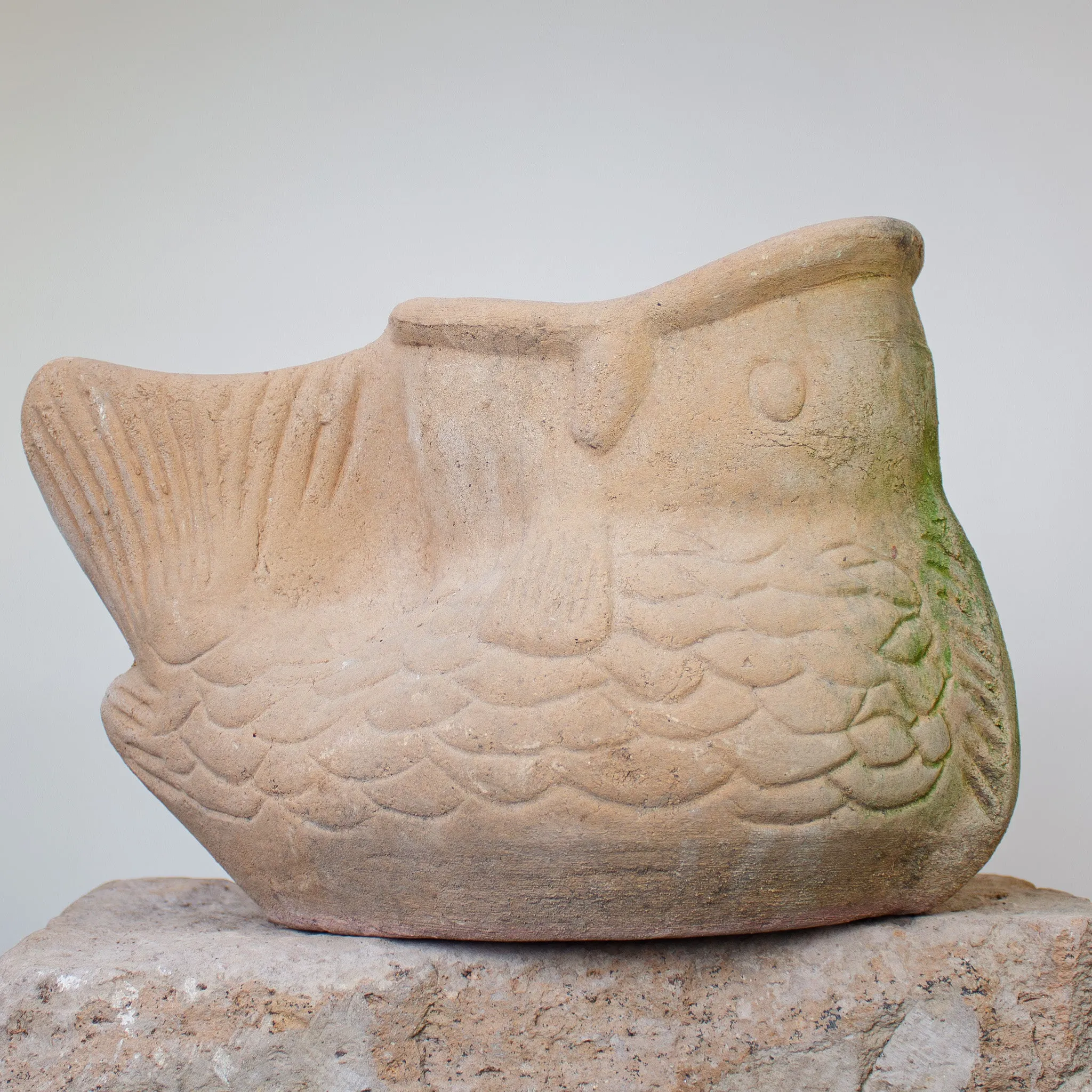 Koi Fish Planter, Vintage Terracotta Pot
