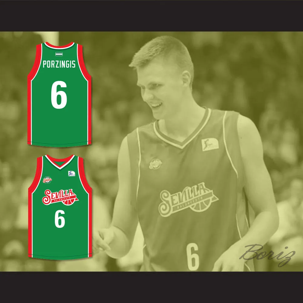 Kristaps Porzingis 6 Baloncesto Sevilla Green Basketball Jersey
