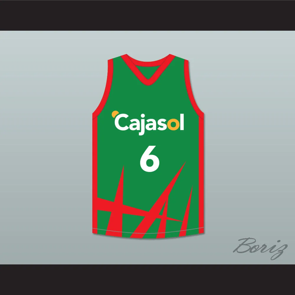 Kristaps Porzingis 6 Cajasol Sevilla Green Basketball Jersey