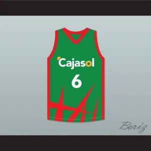 Kristaps Porzingis 6 Cajasol Sevilla Green Basketball Jersey