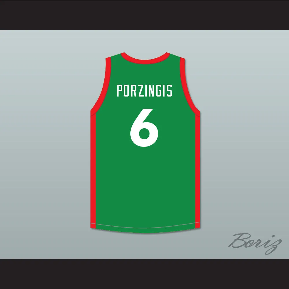 Kristaps Porzingis 6 Cajasol Sevilla Green Basketball Jersey