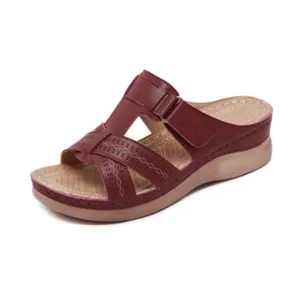 Ladies Summer Comfortable Retro Low Heel Sandals