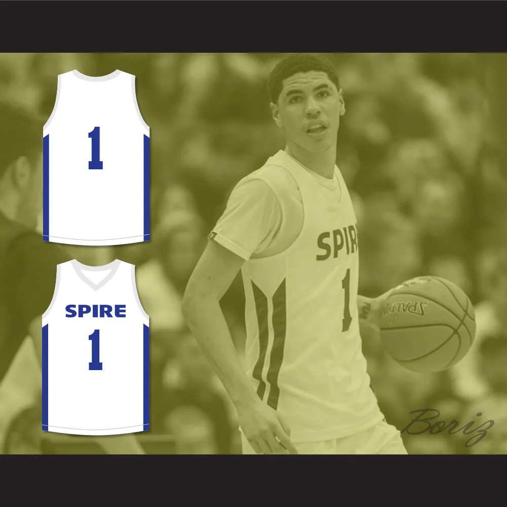 LaMelo Ball 1 SPIRE Institute White Basketball Jersey
