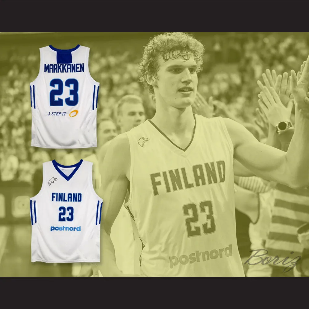 Lauri Markkanen 23 Finland National Team White Basketball Jersey
