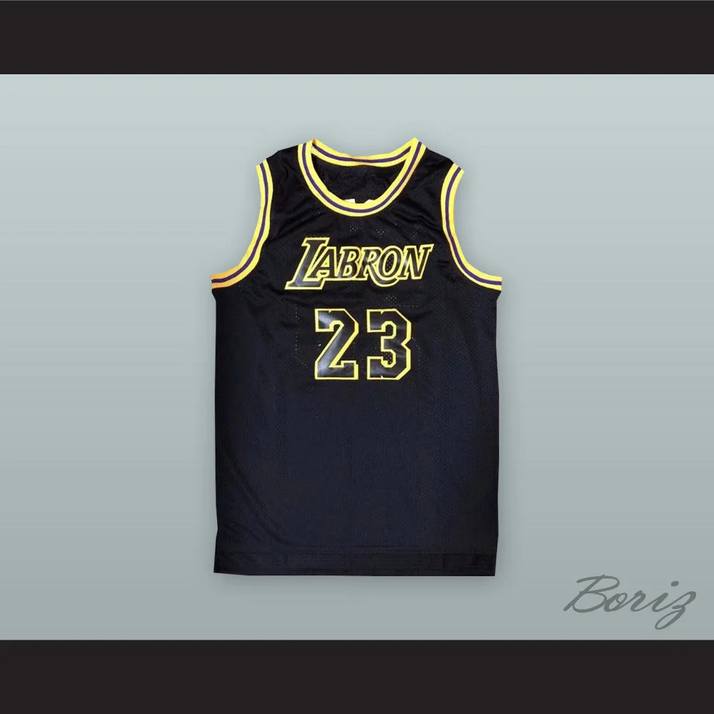 Lebron James 23 Labron Black Basketball Jersey