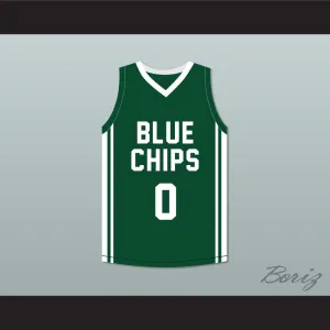 Lebron James Jr 0 Blue Chips Green Basketball Jersey 1